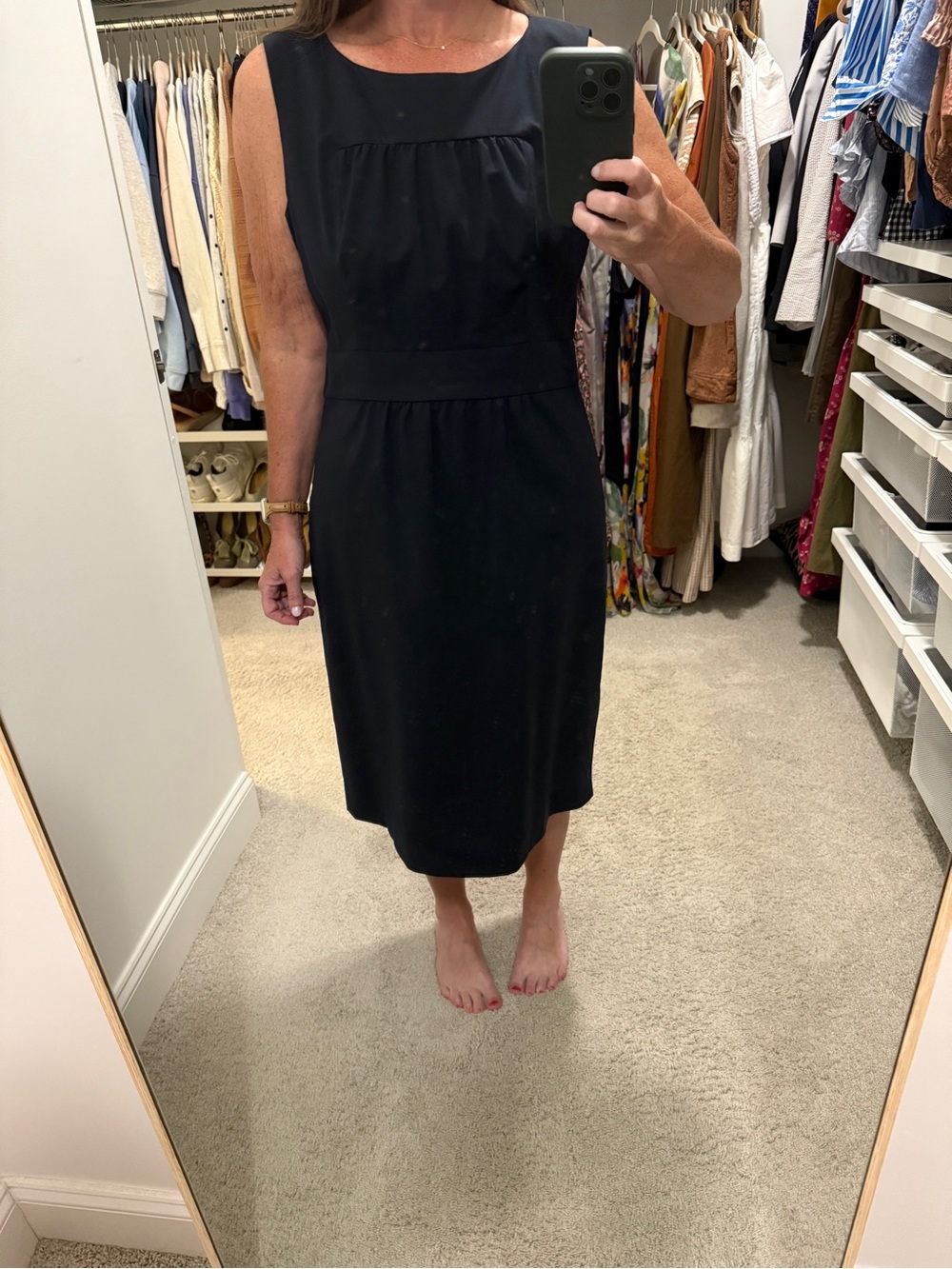 JCrew Wool Suit Dress Sleeveless Navy 14